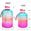 QuiFit 378L 22L 13L 128oz Gallon Water Bottle with Straw Motivational Time Marker GYM Drinking Jug A Sports Outdoor 211110777595986506
