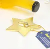 100PCS Gold Star Wine Bottle Opener Wedding Beer Openers Bridal Shower Favors Party Giveaways For Guest SN4213