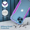 Прочный алюминиевый сплав радужные случаи для iPhone 13 Mini 12 11 Pro Max 8 7 6 SE SAMSUNG S21 PLUS S20 Ультра-военный падкий чехол для телефона