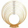 Party Decoration Wrought Iron Wedding Props Round Ring Arch Stand Lawn Artificial Flower Birthday Decor Mariage Backdrop Garden