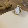 Cluster Rings LOVOACC Oversize Imitation Baroque Pearl Adjustable Irregular Oval Charm Exaggerated Steampunk Women Jewelry