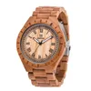 Нарученные часы Top Seller Men's Japan Quartz Real Cherry Woods