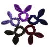 newParty Favor Women Girls Velvet Bunny Ears Elastic Hair rope Ties Accessories Ponytail Rabbit hairbands EWE5633