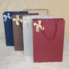 Geschenkpapier 10 teile/los Großhandel Individuell Bedruckte Logo Verpackung Tasche Mode Luxus Boutique Papier Einkaufstaschen Für Kleidung Schuh Halter