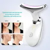 Neck Skin Care Tools Massager 3 Colors LED Pon Therapy Tighten Reduce Double Chin Anti Wrinkle Face Beauty Devices 220216