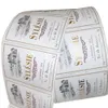 Dostosowany luksusowy specjalny papier etykiety wina naklejki ze złotą folią do pakowania pakiet butelki alkoholowej