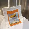 Canvas shopping bag 1266 air travel handbag color printing women's Single Shoulder Messenger Bags Large Capacity TOTE WALLET
