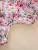 Pelele de tirantes con detalle de encaje de guipur con estampado floral para bebé SHE