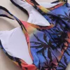 Costume da bagno sexy da donna Crop Top Pantaloncini a vita alta Bikini floreale Costumi da bagno da spiaggia Costumi da bagno 210630