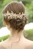 Gold Color Flower Pearl Rhinestone Comb Accessories For Women Handmade Wedding Hair Jewelry Headband Bride Accesories