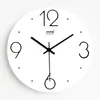 Настенные часы Часы Nordic Стиль Мода Простое молчание Для Домашнего Декора Белый Тип Кварц Современный Таймер Дизайн