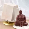Yoga Mulheres Vela Silicone Molde Gesso Aromaterapia Decoração Torso Soja Cera Esportes Ornamentos 3D DIY 211222