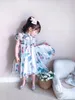 夏の赤ちゃんの女の子のドレス2021夏の子供の女の子の花のビーチのドレス半袖ファッション子供の蝶の服