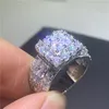 Anillo de corte Vintage de Plata de Ley 925 con diamantes cuadrados, promesa de compromiso, anillos de boda para mujer, joyería nupcial 279S