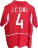 2002 Korea Południowa Retro Soccer Jersey 02 Home J C Choi S C Yoo T Y Kim K H SEOL Y P Lee Koszula E Y Lee J H Ahn J S Park C P Song Football Mundur