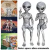 우주 공간 외계인 동상 홈 실내 야외 인형 정원 장식용 장식용 인형 세트