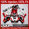 Kit de inyección para HONDA CBR600RR CBR600 CC Blanco rojo negro 2013 2014 2015 2016 2017 2018 2019 2020 Cuerpo 57No.85 CBR 600RR 600CC CBR 600 RR F5 13 14 15 16 17 18 19 20 Carenado OEM