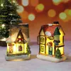 Jul LED Light House Merry Dekorationer för Hem Xmas Gåvor Cristmas Ornaments Nyår
