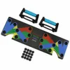 9 en 1 Push Up Rack Training Board ABS Abdominal Muscle Trainer Sports Home Fitness Equipment para el ejercicio de construcción del cuerpo C0228