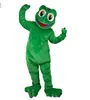 Performance Verde Verde Mascot Traje Halloween Natal Cartoon Personagem Outfits Terno Publicidade Folhetos Roupas Carnaval Unisex Adultos Outfit