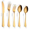 Colorful 5 pcs/set flatware set tableware cutlery fork knife spoon teaspoon kitchen accessories for wedding home parties SN2934