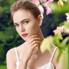 925 Sterling Silver Rose Gold Heart Hexagonal Star Naszyjnik 2020 Female Fine Jewelry Prezent Wsparcie Hurtownie Q0531