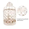 Ljushållare Fågelskådning Candlestick Creative White Metal Tealight Holder Wedding Centerpieces Tabeller Iron Home Decor