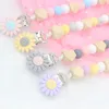 Flower Crown Pacifier Holders Baby Feeding Accessories Euro America Infant Safe Pacifier Chain Clips 32C3