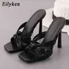 Pantoufles Eilyken Nouveau Design De Mode D'été Bande Étroite Femmes Sexy Talons Hauts Peep Toe Dames Mules Diapositives Chaussures Grande Taille 42220308