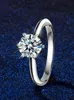 Bruiloft Party Verjaardag voor Dameswomens 925 Sterling Silver Moissanite Ring Diamond Jewelry voor dame-stijl