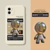 Astronaut Space Planet Photo Cases voor iPhone 13 Pro Max 12 Mini 11 XR 8 plus zachte heldere TPU -achteromslag