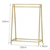 Clothes hanger display rack in clothing store Commercial Furniture golden wall racks floor type side hanging simple women's shelf double-layer cloth hangers