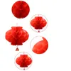 Lanterne di carta rosse festive tradizionali cinesi da 26 cm da 10 pollici per la decorazione di nozze della festa di compleanno DH8578