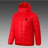 21-22 Albania Piumino da uomo con cappuccio giacca invernale per il tempo libero cappotto sportivo con cerniera intera sportiva Felpa calda per esterni LOGO Personalizzato