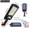 120 150 cob led fernbedienung außen solar licht wasserdicht menschlichen körper induktion multimode solar lampe garten straße lampe