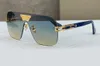 Męskie obręczne okulary przeciwsłoneczne złoto czarny brązowy gradient sportowy pilot słoneczne okulary okulary pplar moda