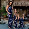 Jumpsuits femininos Momenta e Me Family Outfits Mãe Filha Menina Floral Casual Plus Size