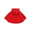 2021 autunno inverno nuova moda ragazze scialle mantelli bambini vestiti della neonata mantello modello nero rosso cotone con cappuccio stile plaid giacche cappotto di alta qualità