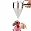 Balza in acciaio inossidabile per la pastella per pancake Dispenser Cupcake Dispenser alimentatore Funnella Takoyaki Machine Octopus Balls Mak Y20174F