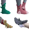 Erkek Komik Yenilik Çorap Kadın Çorap Kış Sıcak Tutmak Örme Manşet Örgü Timsah Terlik Çoraplar Hayvan Desen Noel Hediyeleri Bir Boyut Sevimli Karton İç Giyim