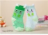 Oreille chaussettes pour enfants 2 paires/lot chaussures ami doux mignon dessin animé animal câlin ours grenouille arc lapin strabisme chat amour chaton coton bébé anti-dérapant distribution chaussette de cheville