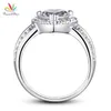 Paon étoile 2 carats coeur coupé solide 925 en argent Sterling anniversaire de mariage bague de fiançailles bijoux CFR8011 211217