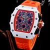 7-7mens montre de luxe zegarki pasek silikonowy designerski zegarek sporty kwarcowy zegar analogowy relogio masculino23