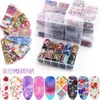 10 Sheets Christmas Nails Foil Transfer Sticker Winter Snowman Snowflake Xmas Tree Deer Nail Art Decals Tips Festival Decoration