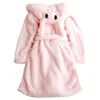 Bathrobe for girls 213Y Hooded Flannel Terry bathrobe Pink rabbit baby bathrobe with a hood for children winter russia kids 210226037237