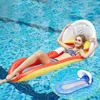 Other Pools SpasHG Inflatable Floating Bed PVC Collapsible Recliner Swimming Pool Survival Water Hammock Inflatables Floatings Row with Shade Shed WH0458