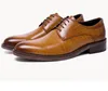 Chaussures habillées en cuir véritable pour hommes, costume de Banquet d'affaires, richelieu de marque, chaussures Oxford de mariage pour hommes, noires