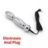 Nxy Anal Toys Electro Bi Polar Plug Electric Shock Metal Butt e Stim Vaginal Electrosex Électrode Stimulation Sex pour Hommes Femmes 1217