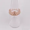 Rose Gold Plated 925 Sterling Silver Jewelry Ring My Princess Tiara European Style Charm Crown Ring Gift 180880CZ3208004