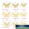 36 sztuk / partia DIY 3D Hollow Butterfly Naklejki Ścienne Kreatywny Festiwal Party Decor Strona Grafika dla dzieci Pokój Dekoracji Art Ścienne Naklejki Cena fabryczna Expert Design Quality Najnowsze